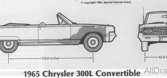 Chrysler 300L - drawings of the car